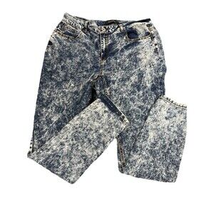 Ashley Stewart Acid Wash boho Denim Jeans Size 14